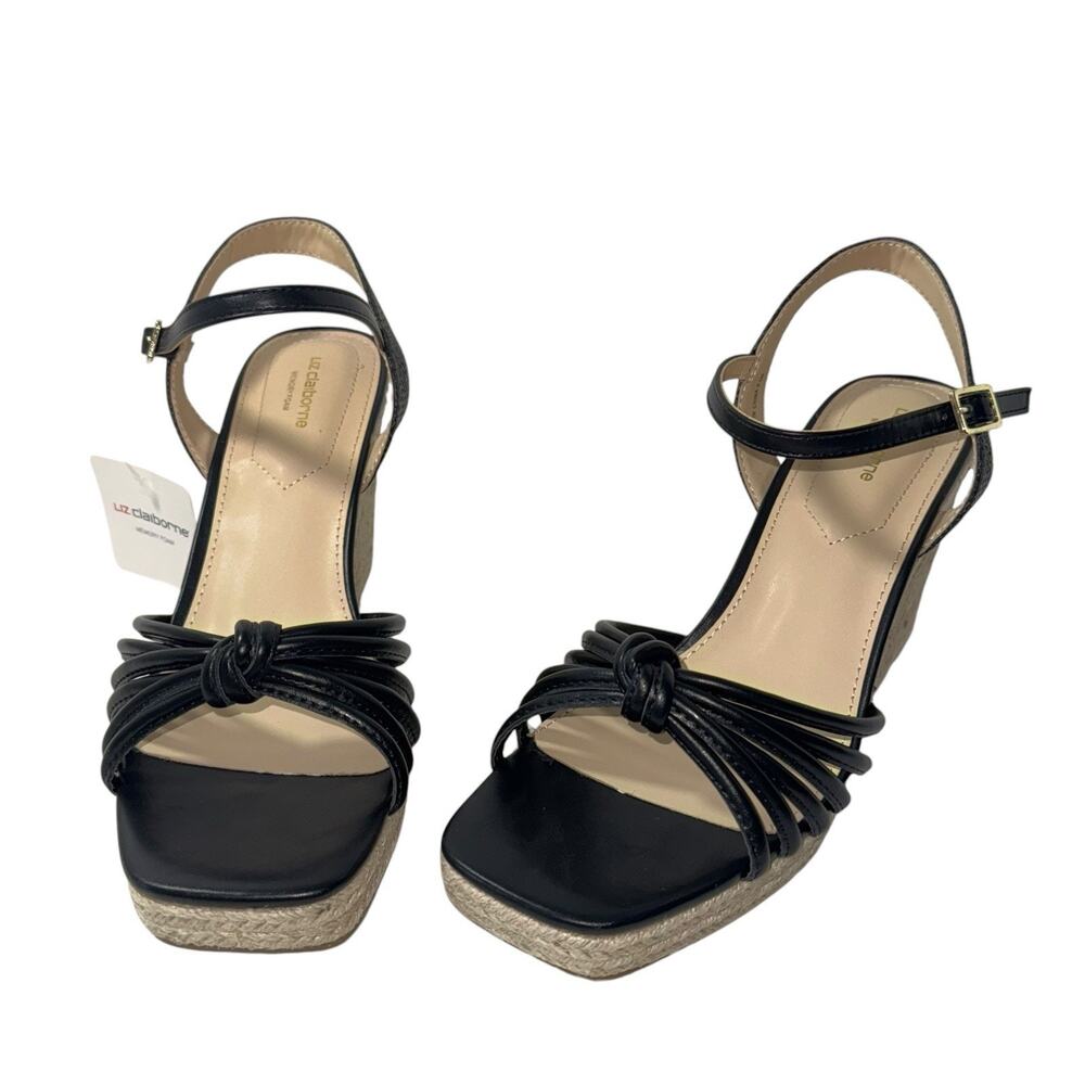 Liz Claiborne Women's Marcos Wedge Sandals in black Size 9.5M - Picture 3 of 16